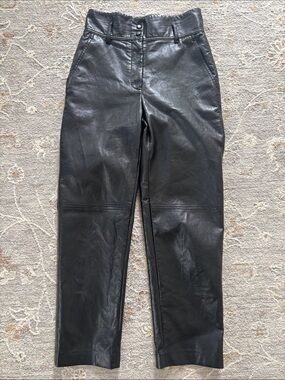 Wilfred Black Faux Leather High-Waist Pants